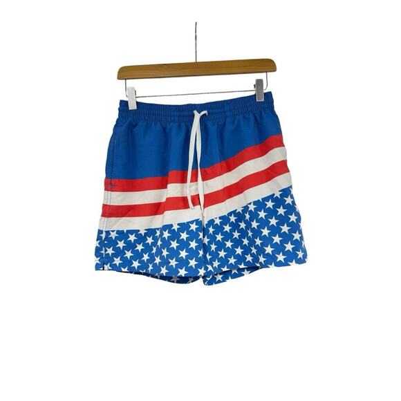 Chubbies Trunks Suit Mens Small 5.5" Inseam Patriotic American Flag USA Lined - Picture 1 of 9